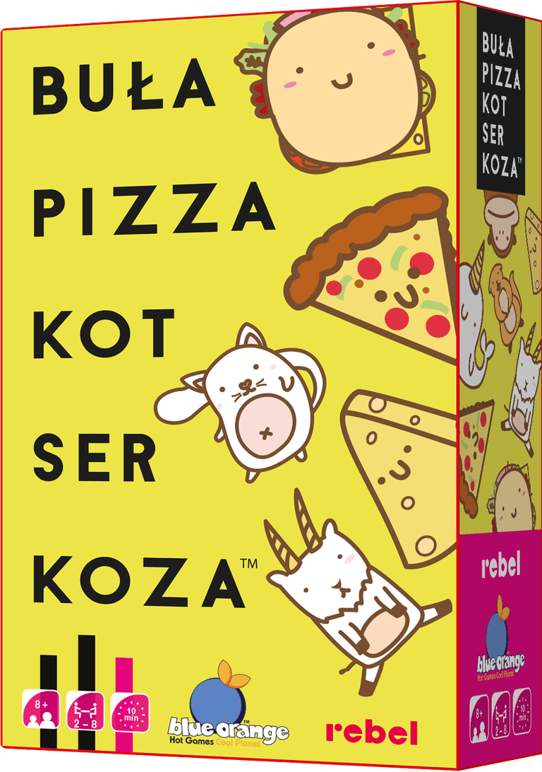 Okładka gry — Buła, Pizza, Kot, Ser, Koza