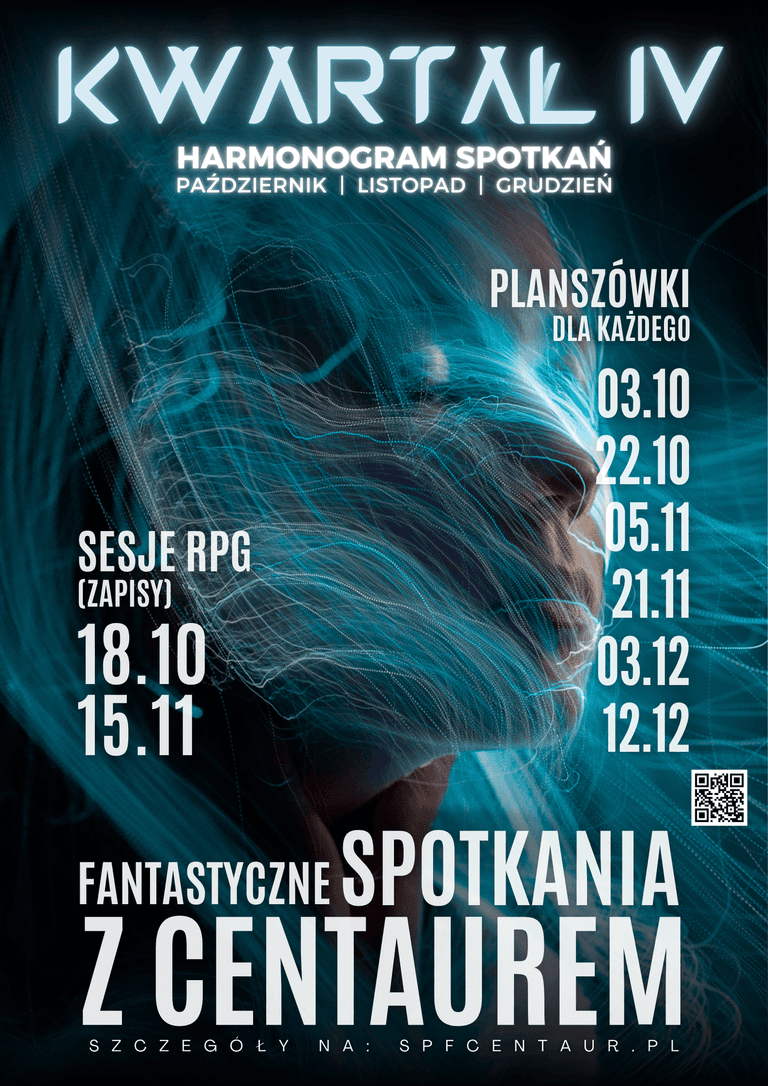 plakat z harmonogramem na 4 kwartał