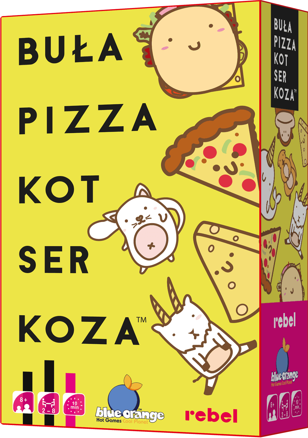 Okładka gry — Buła, Pizza, Kot, Ser, Koza