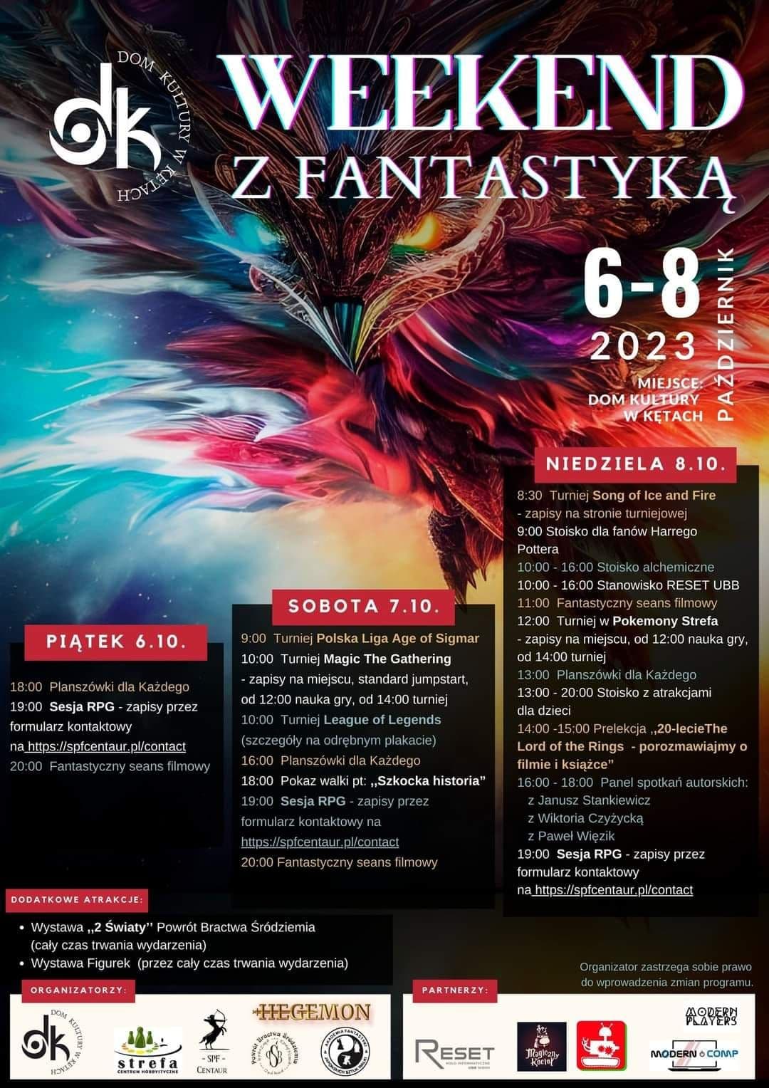 Ilustracja wpisu — Fantastyka znowu nawiedziła Kęty! - "Weekend z Fantastyką" 2023